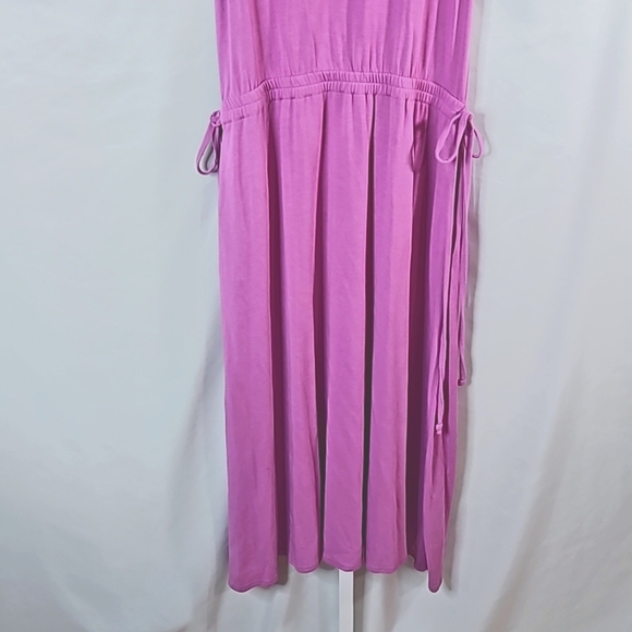 Melloday Pink Sleeveless Elastic Waist Midi Dress Size XL - Picture 5 of 9